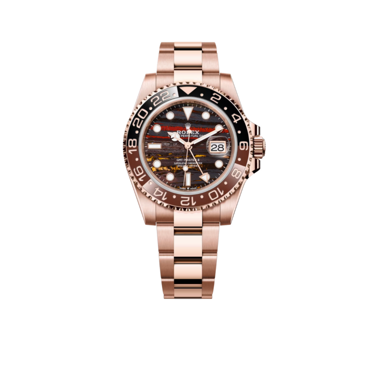 Rolex GMT-Master II 40mm Rose Gold Tiger Iron Dial Oyster 126715CHNR