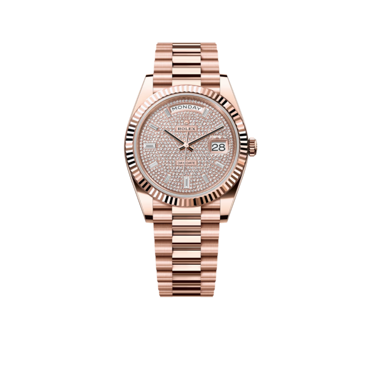Rolex Day-Date 40mm Rose Gold Pavè Diamond Dial m228235-0036