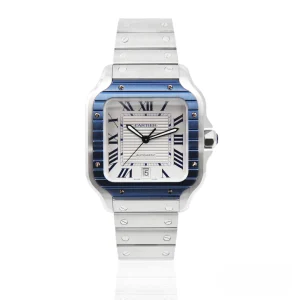 CARTIER SANTOS DE CARTIER 4072 UNWORN Large Steel 39.8mm Grey Dial – Full Set