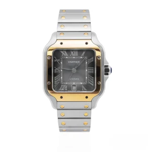 CARTIER SANTOS DE CARTIER W2SA0030 Large Bi-Metal 39.8mm Anthracite Grey Dial