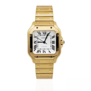 CARTIER SANTOS DE CARTIER WGSA0030 35mm 18ct Yellow Gold Medium Silver Roman Dial – Full Set