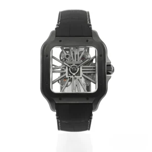CARTIER SANTOS DE CARTIER WHSA0009 Large Steel ADLC 39.7mm Skeleton Dial – Full Set