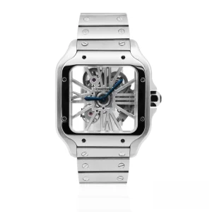 CARTIER SANTOS DE CARTIER WHSA0015 39.8mm Steel ‘Large’ Skeleton Dial – Unworn – Full Set