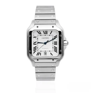 CARTIER SANTOS DE CARTIER WSSA0018 Large Steel 39.8mm Silver Roman Dial – Full Set