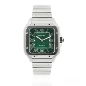 CARTIER SANTOS DE CARTIER WSSA0062 Large 39.8mm Green Dial – Unworn Full Set