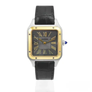 CARTIER SANTOS W2SA0028 Dumont Bi-Metal – 18ct Yellow Gold – 43.5mm x 31.4mm Grey Roman Dial – Full Set