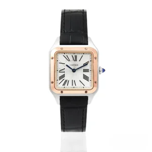 CARTIER SANTOS-DUMONT W2SA0012 Small Bi-Metal 38mm x 27.5mm Silver Dial – Full Set – UNWORN