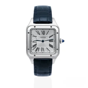 CARTIER SANTOS-DUMONT WSSA0022 Large Stainless Steel 43.5mm x 31.4mm Silver Roman Dial