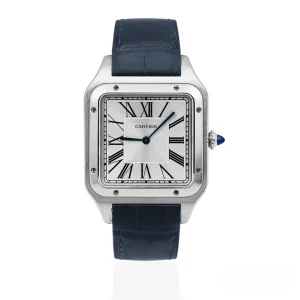 CARTIER SANTOS-DUMONT WSSA0032 Extra Large Steel Silver Roman Dial ?C Full Set