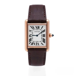 CARTIER TANK LOUIS WGTA0011 Large 18ct Rose Gold Silver Dial – UNWORN – Full Set