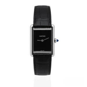 CARTIER TANK MUST DE CARTIER WSTA0072 Large Stainless Steel 25.5mm x 33.7mm Black Dial