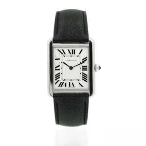 CARTIER TANK SOLO WSTA0028 Large Stainless Steel 34.8mm x 27.4mm Silver Dial – Full Set