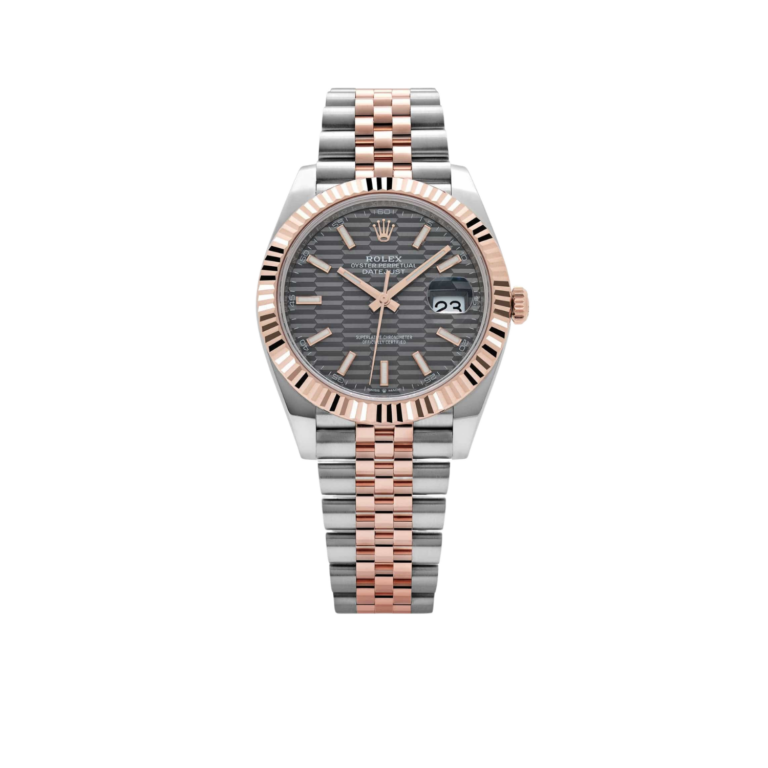 Rolex Datejust 41 126331 Rose Gold Stainless Steel Grey Motif Dial Jubilee