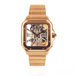 CARTIER SANTOS DE CARTIER WHSA0016 Skeleton 18ct Rose Gold Large 39.7mm Dial – Full Set