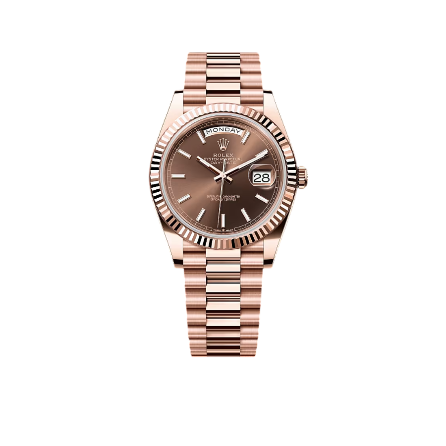 Rolex Day-Date 40mm Rose Gold Chocolate Dial m228235-0053