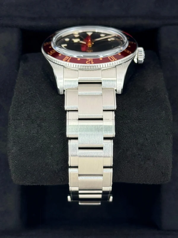 Tudor 7939G Black 39mm GMT Rivet Steel Bracelet Round - Image 4