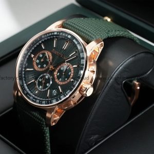 AudemarsPiguet 26393OR Green 41mm Chronograph Fabric Strap Rose Gold Bezel - Image 4
