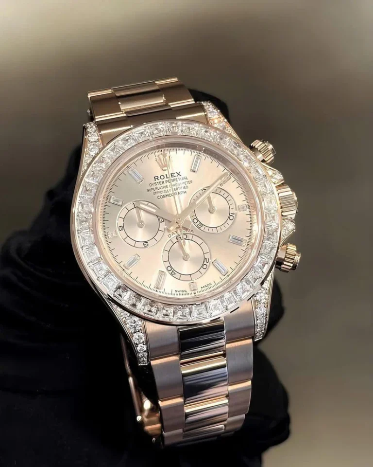 Rolex Daytona 126595TBR Rose Gold Sundust Diamond Dial Diamond Bezel - Image 2