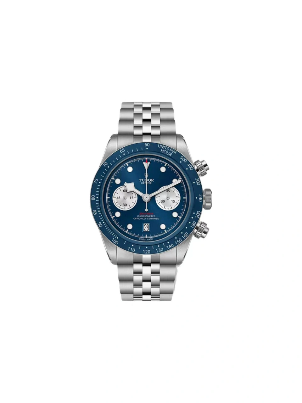 Tudor 79360B Blue 41mm Chrono Rivet Steel Bracelet Round