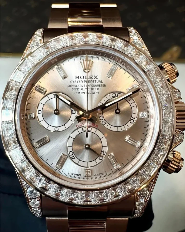 Rolex Daytona 126595TBR Rose Gold Sundust Diamond Dial Diamond Bezel - Image 5