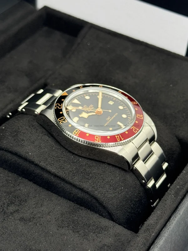 Tudor 7939G Black 39mm GMT Rivet Steel Bracelet Round - Image 7