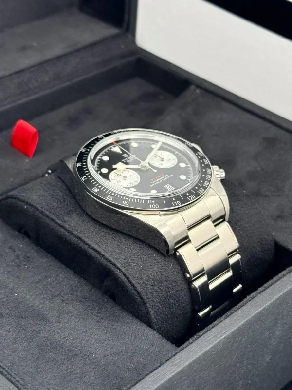 Tudor 79360N Black 41mm Chrono Rivet Steel Bracelet Round - Image 7