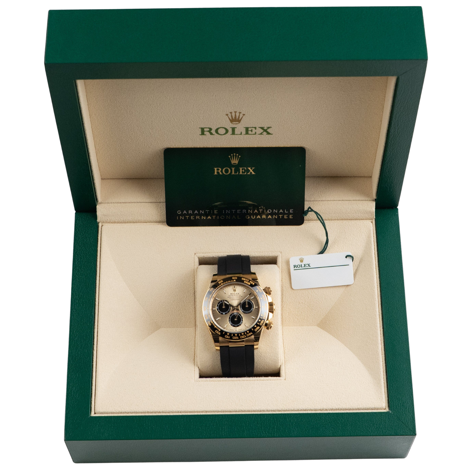 Rolex Daytona 40mm Pikachu Yellow Gold Champagne Black Dial 126518LN - Image 5