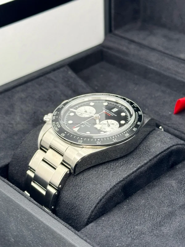 Tudor 79360N Black 41mm Chrono Rivet Steel Bracelet Round - Image 8