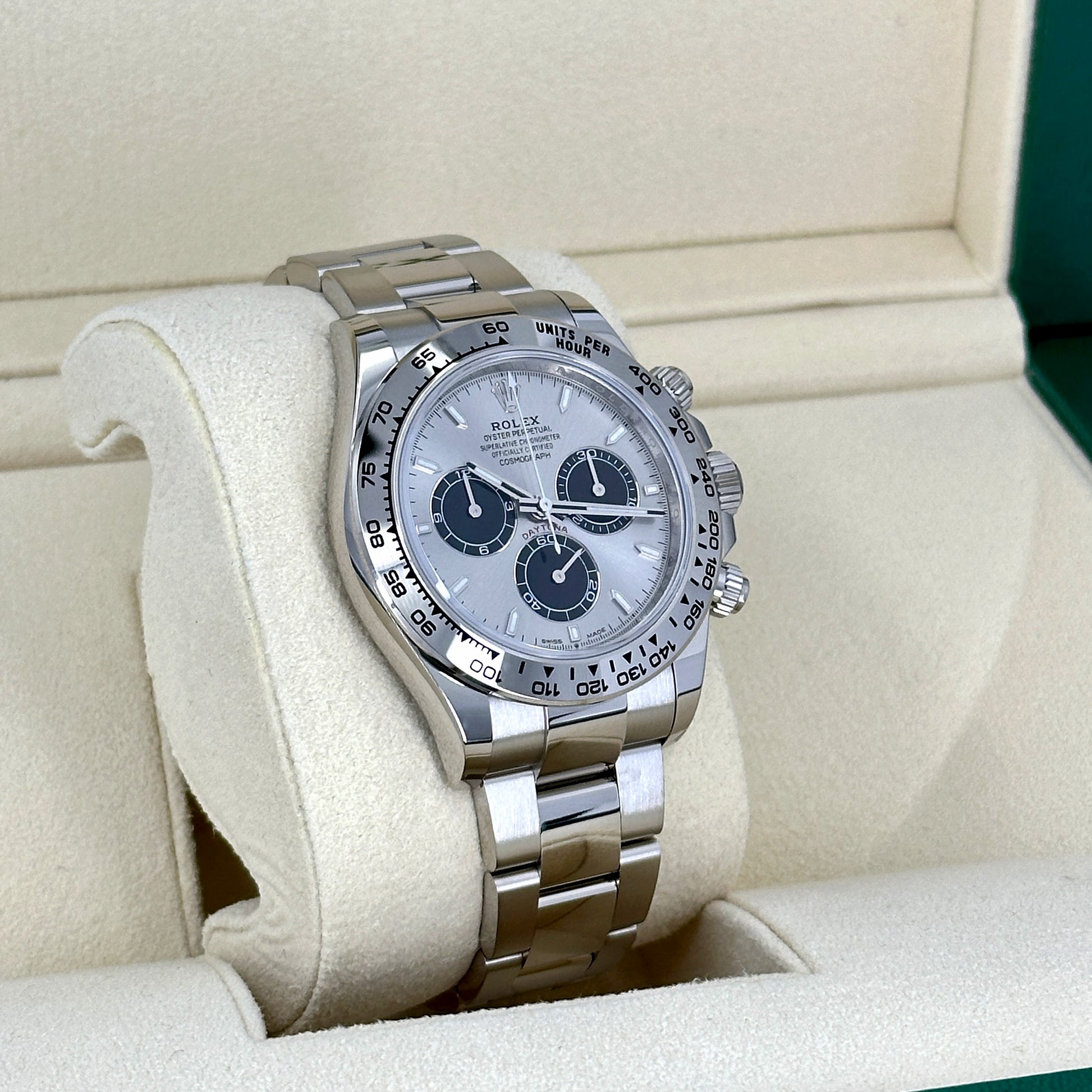 Rolex Daytona 40mm White Gold Ghost Panda Dial 116509 - Image 7