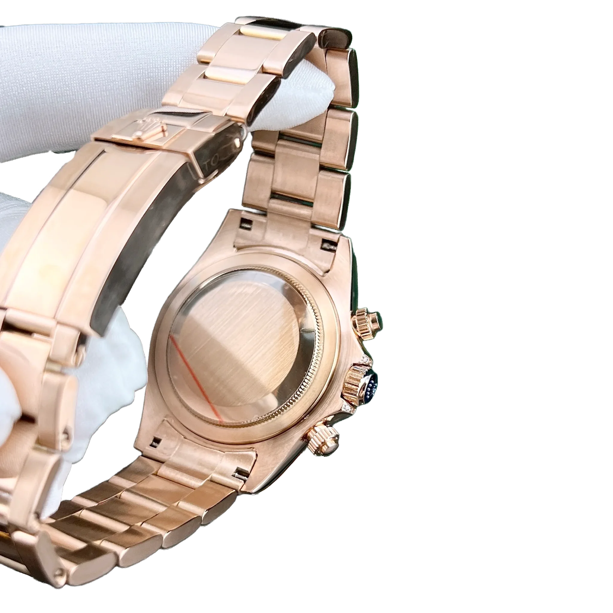 Rolex Daytona 116595RBOW Rainbow Rose Gold Black Dial Sapphire Bezel - Image 8