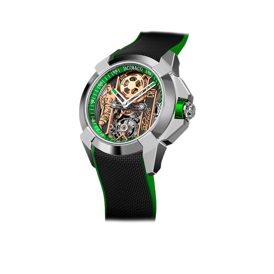 Jacob & Co. Epic X ??Heart of CR7?? 44mm Stainless Steel Manual Winding  EX120.10.AD.AA.ABRUA