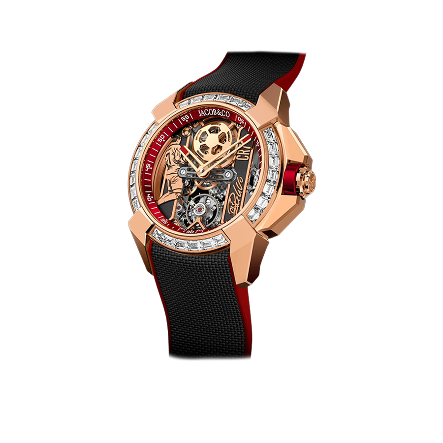 Jacob & Co Epic X Flight of CR7 Baguette Rose Gold Manual Winding 44mm EX120.43.BC.AB.A