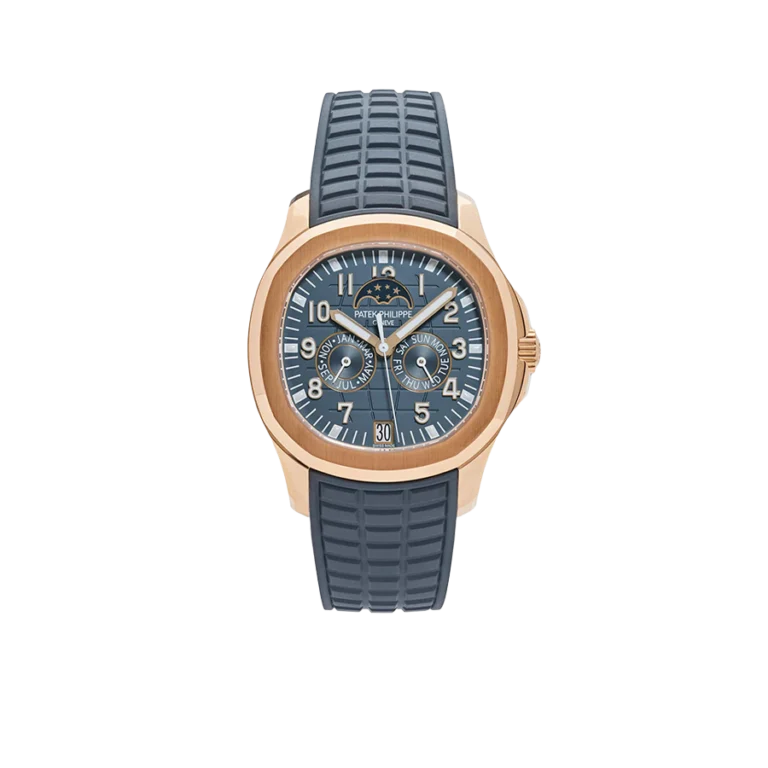 Patek Philippe Aquanaut Luce 40mm 5261R-001 Annual Calendar Moon Phases Rose Gold Blue-Gray Dial