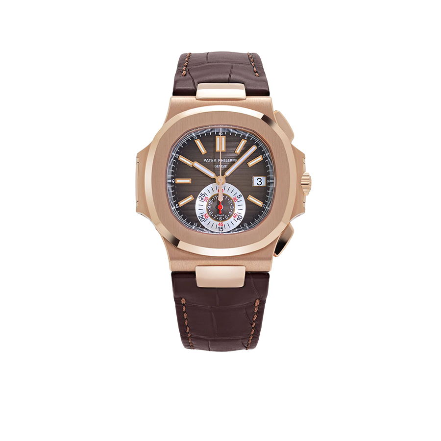Patek Philippe Nautilus 40mm 5980R-001 Chronograph Rose Gold Brown Dial