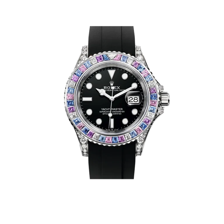 Rolex Yacht-Master Cotton Candy 40mm White Gold Black Dial Oysterflex 126679SABR