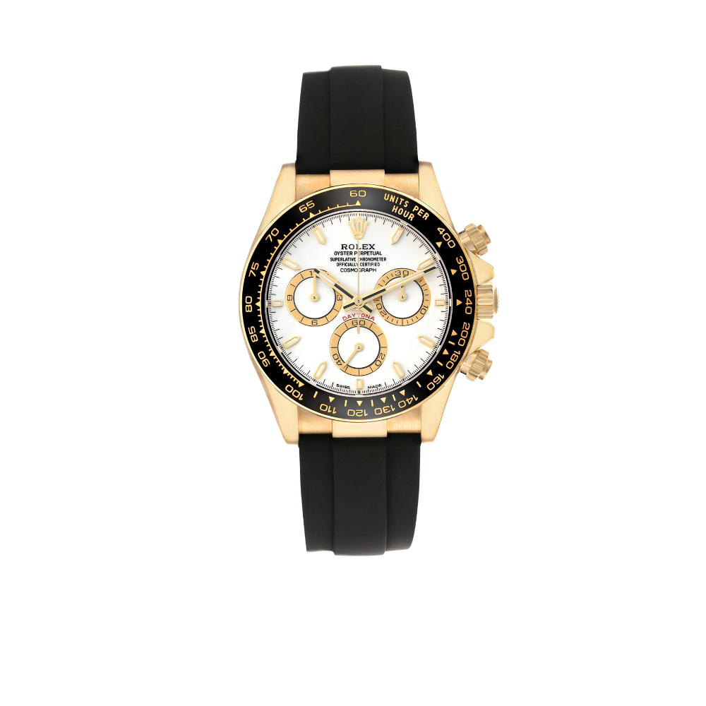 Rolex Cosmograph Daytona 40mm Yellow Gold White Dial Mens Watch 126518