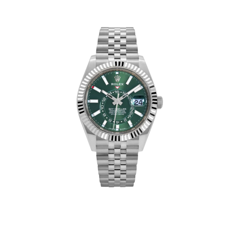 Rolex Sky-Dweller Stainless Steel Green Dial Jubilee 336934-0002 New
