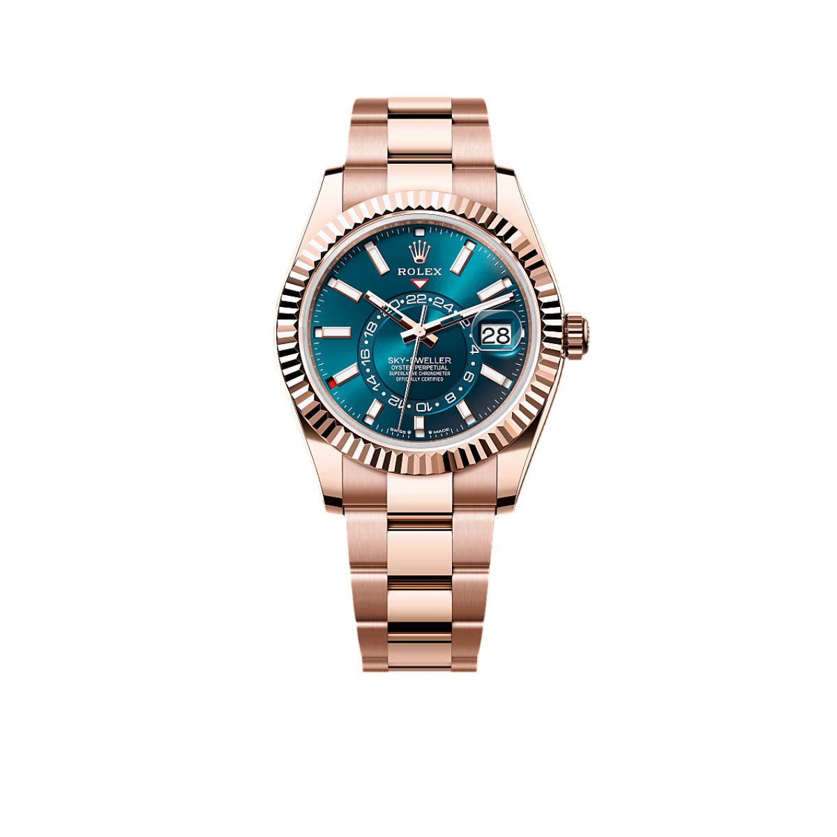 Rolex Sky-Dweller 42mm 18k Everose Gold Mens Watch 336935-0005