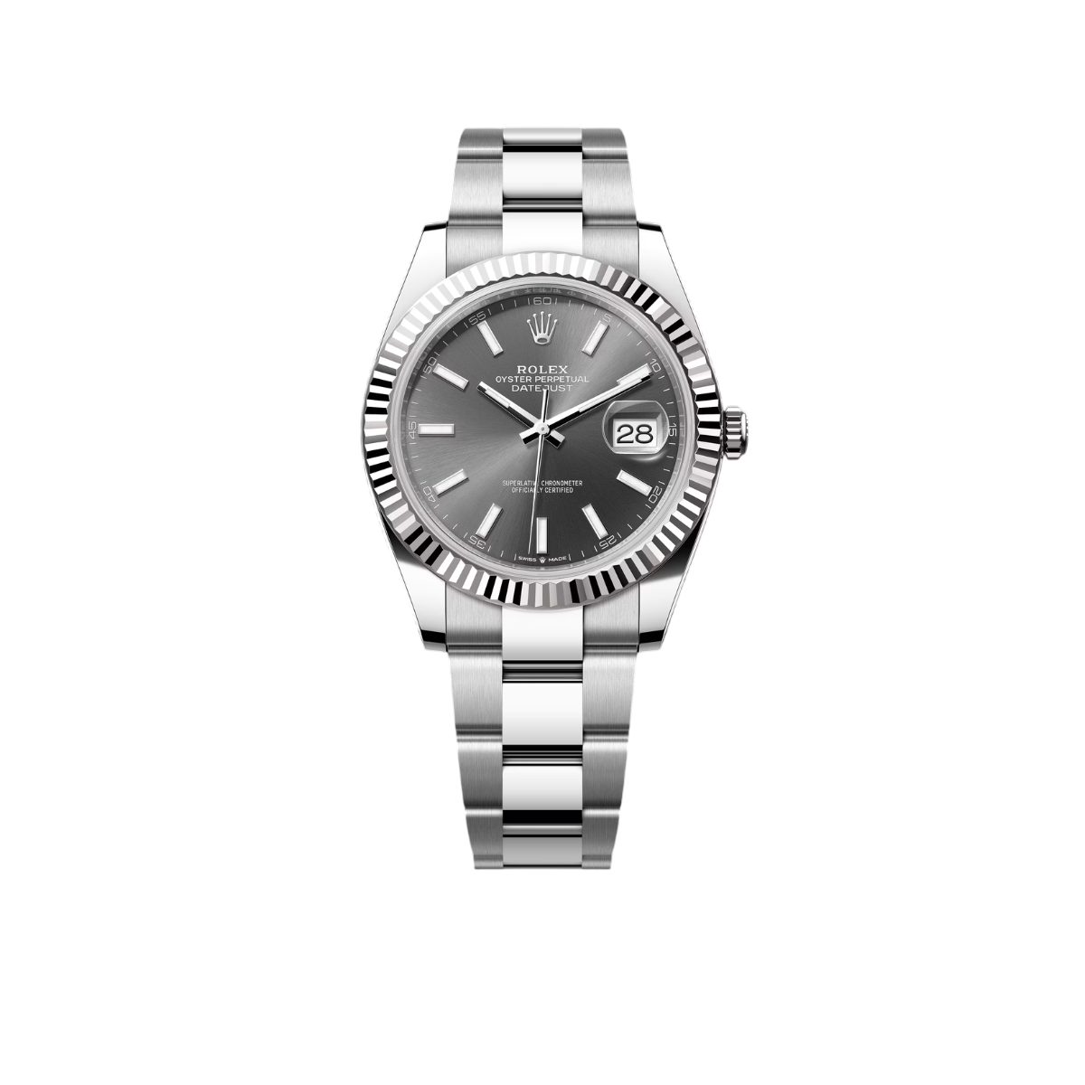 Rolex Datejust 41 mm Stainless Steel Slate Dial Oyster M126334-0013 New