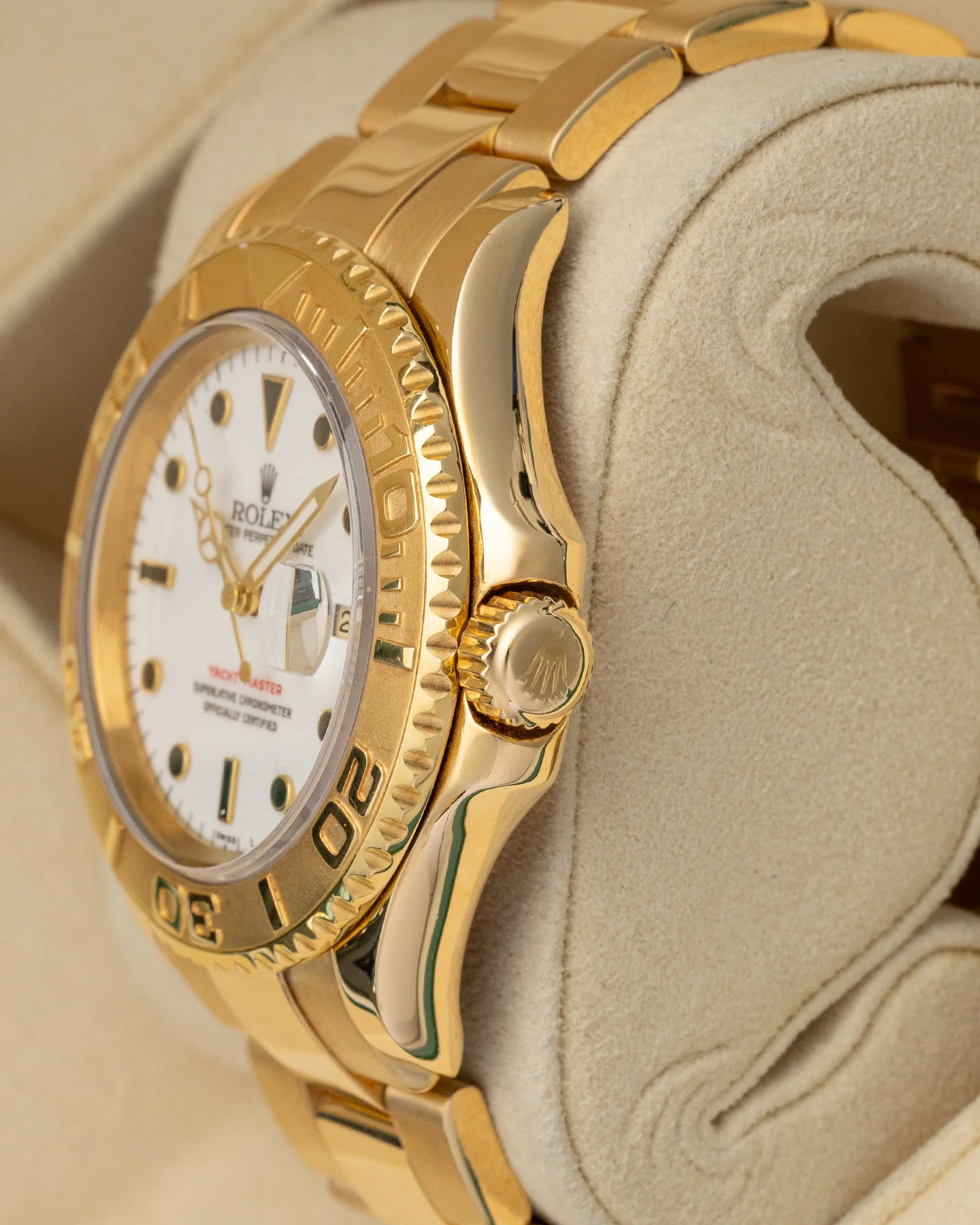 Rolex Yachtmaster 40mm Yellow Gold White Dial Mens Watch 16628 - Image 4