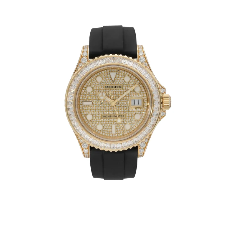 Rolex Yacht-Master 226668TBR, 18K Yellow Gold, Pave Index Dial, Oysterflex Bracelet, 42 mm