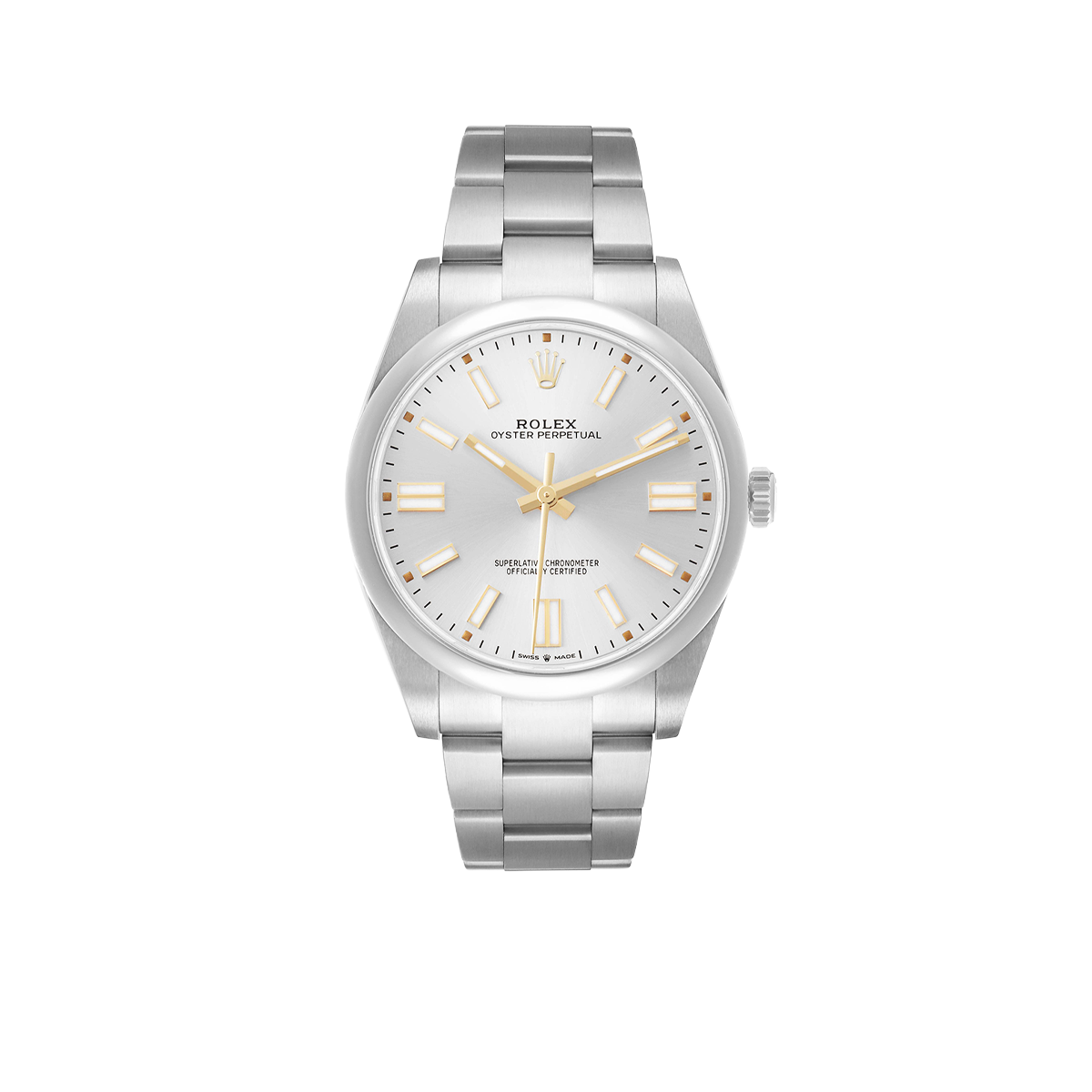 Rolex Oyster Perpetual 41mm Steel Silver Dial Mens Watch 124300