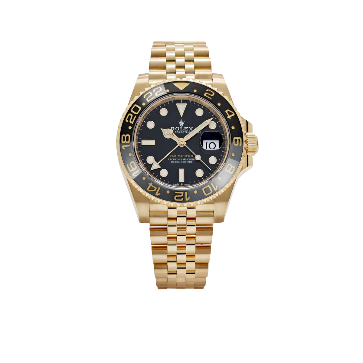 Rolex GMT-Master II 126718GRNR Yellow Gold Black Dial Jubilee (2025)