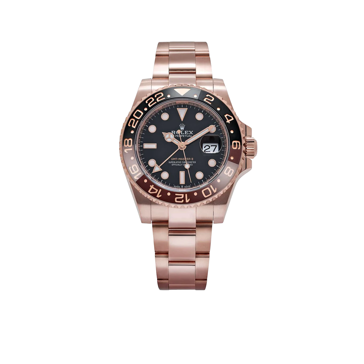 Rolex GMT-Master II 126715CHNR Root Beer Rose Gold Black Dial (2025)