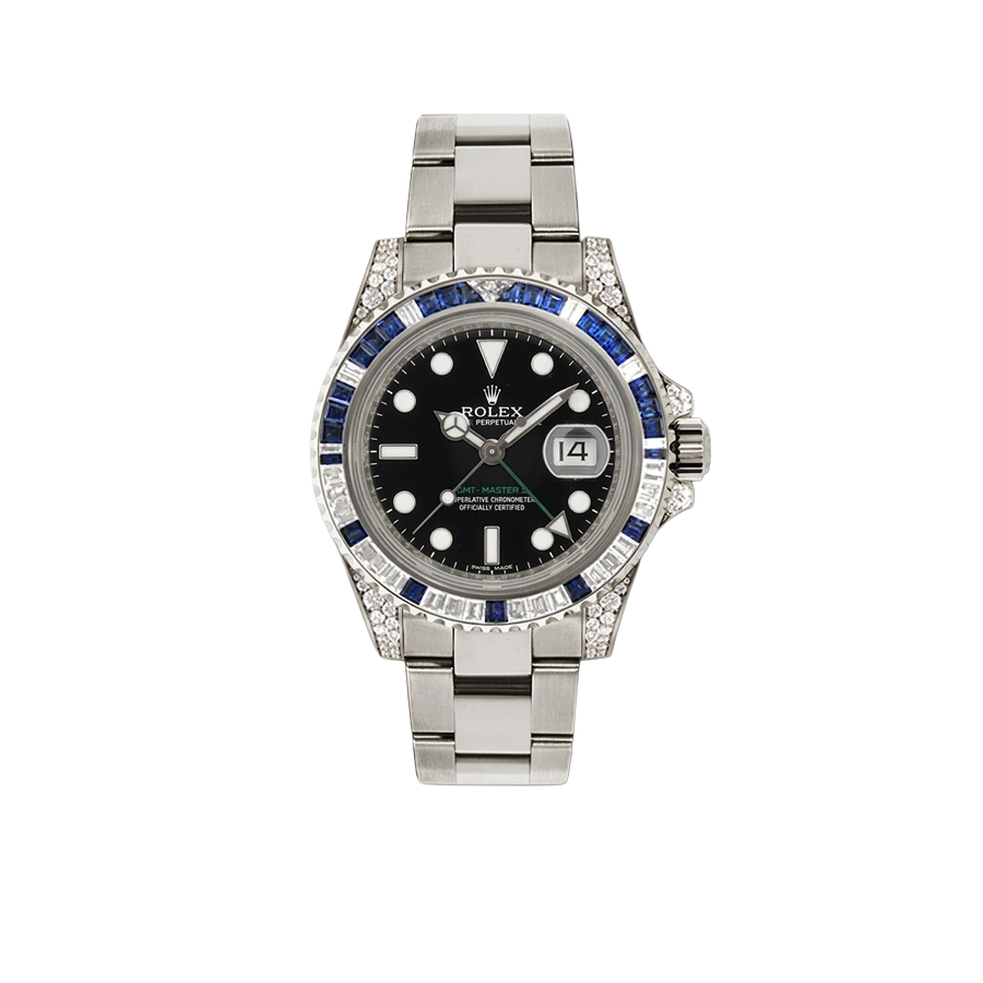 Rolex GMT-Master II, Reference 116759SA White Gold Diamond And Sapphire