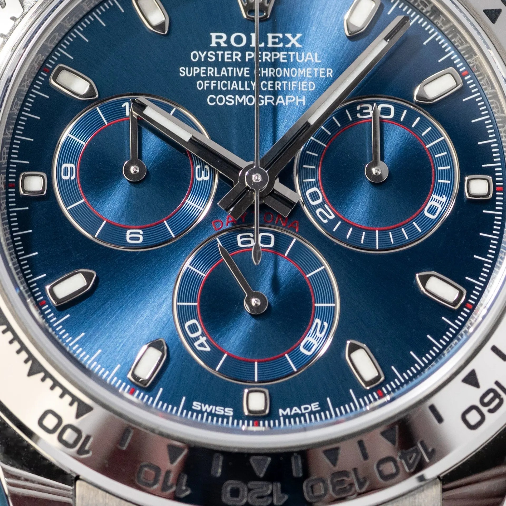 Rolex Daytona Blue Dial 40mmWhite Gold Chronograph Mens Watch 126509 - Image 6