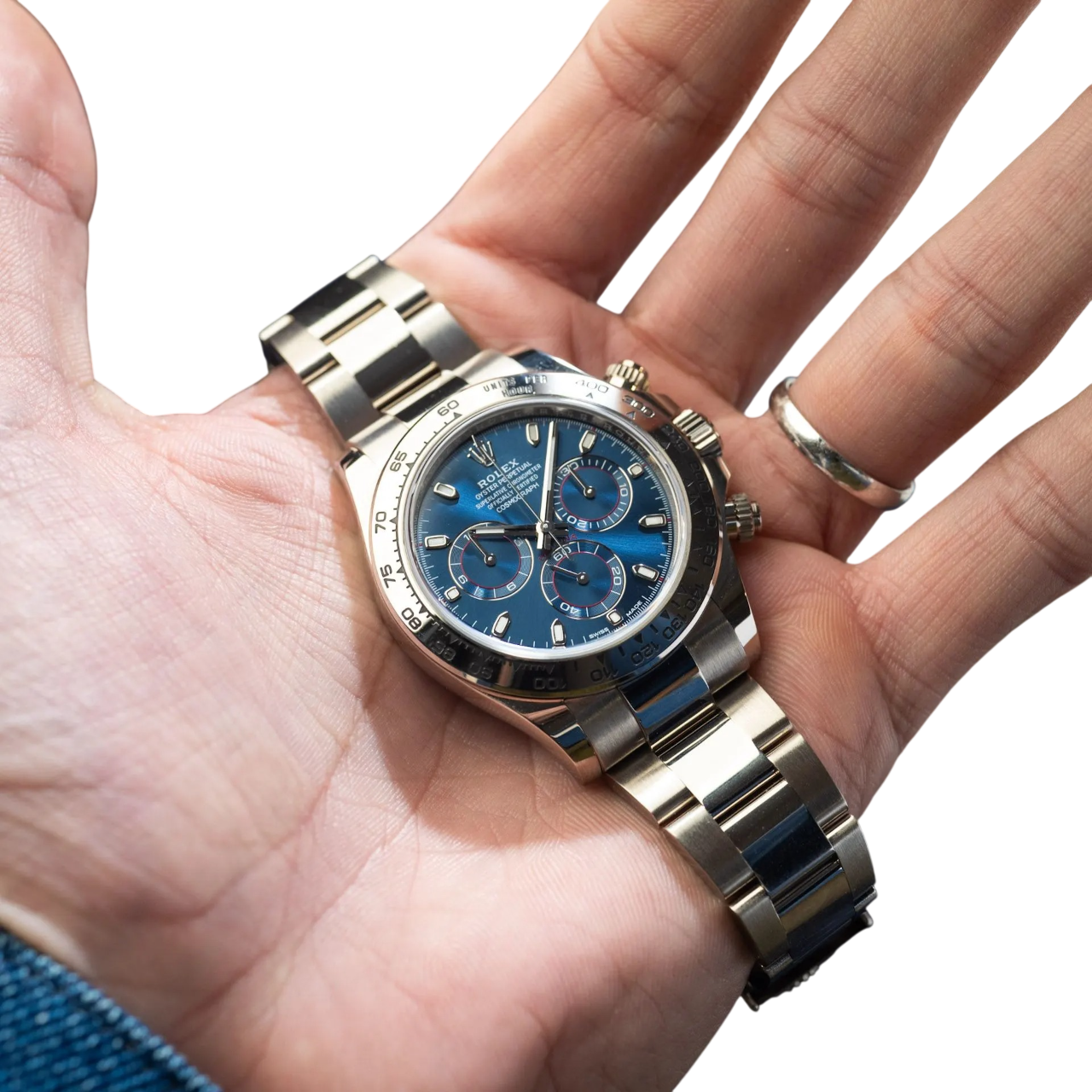 Rolex Daytona Blue Dial 40mmWhite Gold Chronograph Mens Watch 126509 - Image 3