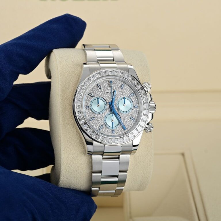 Rolex Daytona Diamond Pave Dial Platinum Watch 116576TBR - Image 3
