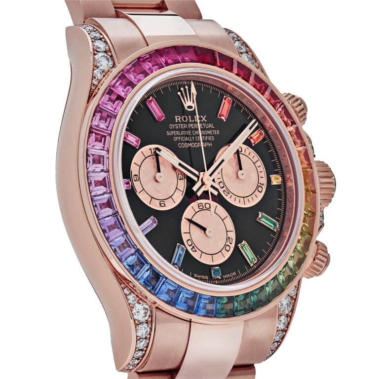 Rolex Daytona 116595RBOW Rainbow Rose Gold Black Dial Sapphire Bezel - Image 3