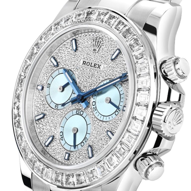 Rolex Daytona Diamond Pave Dial Platinum Watch 116576TBR - Image 4